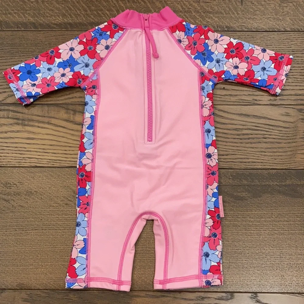 NWT 0-6 month JoJo Maman Bebe 1 piece sun protection swim suit - Picture 3 of 3